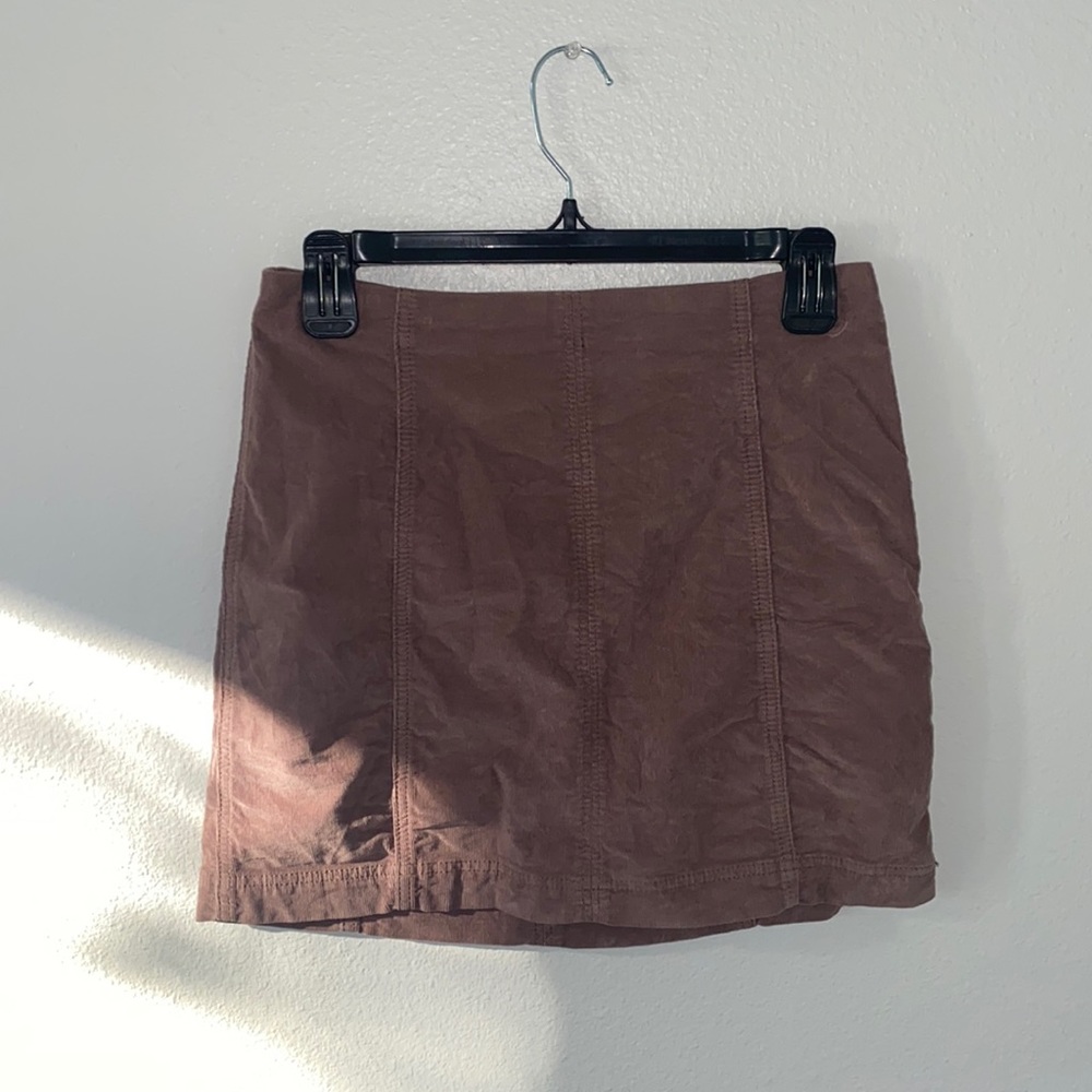 Brown corduroy free people skirt